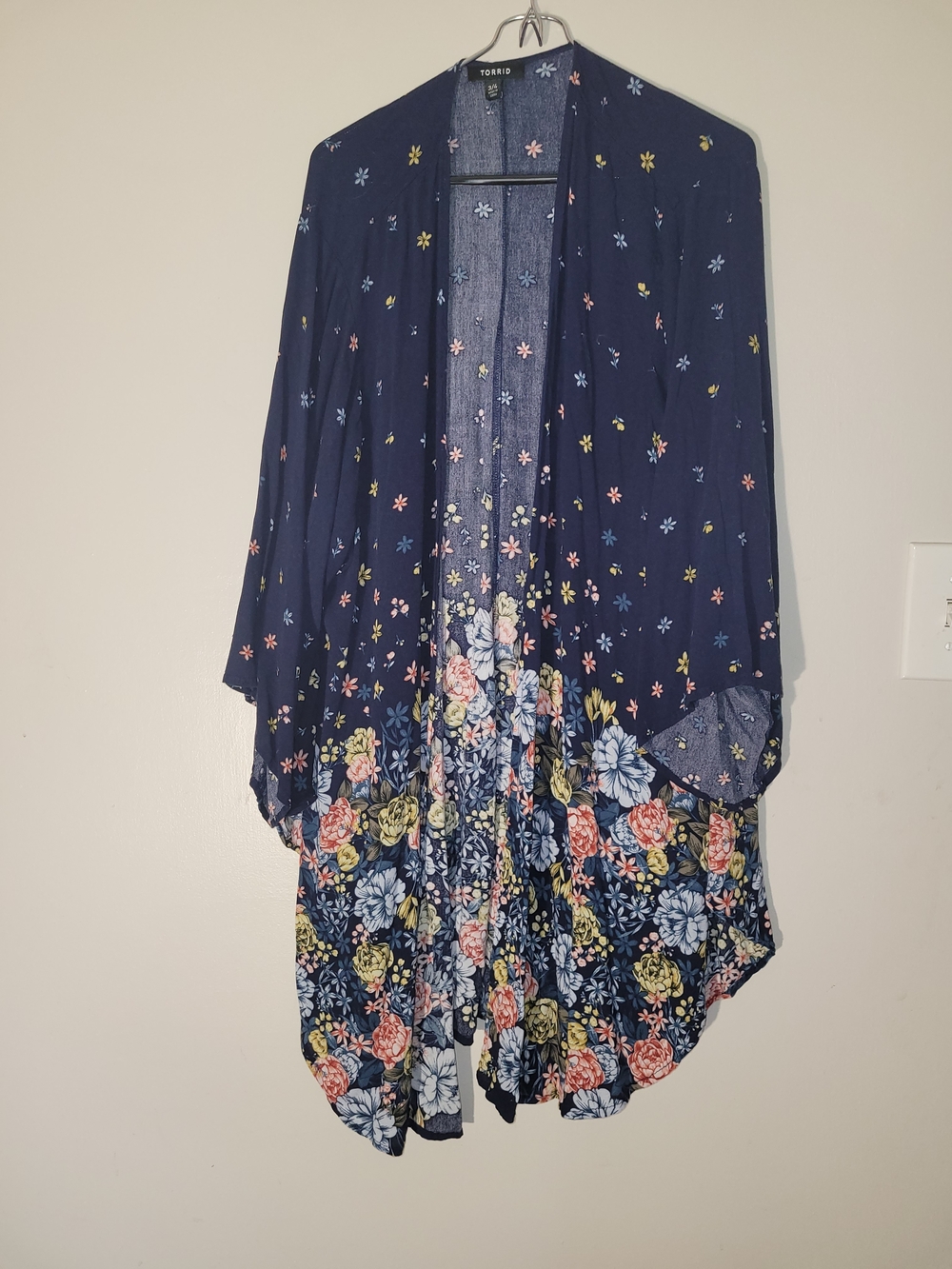 torrid Navy Floral Open-Front Kimono